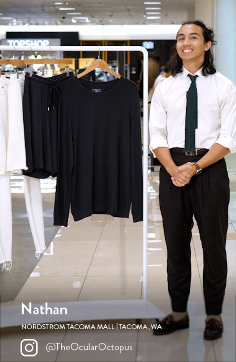 Men's Stretch Pajama Long Sleeve T-Shirt, sales video thumbnail