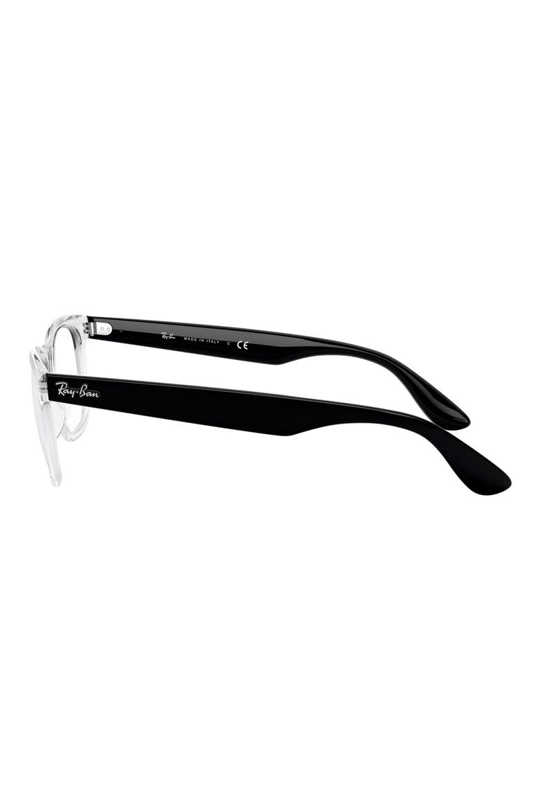 50mm Rectangular Optical Glasses, Alternate, color, TRANSPAREN