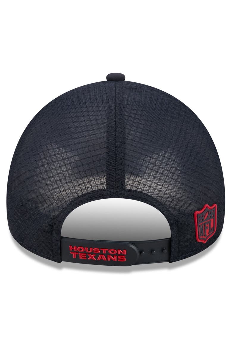 Men's New Era Navy Houston Texans 2026 Sideline Apex 9FORTY Adjustable Trucker Hat, Alternate, color, Navy