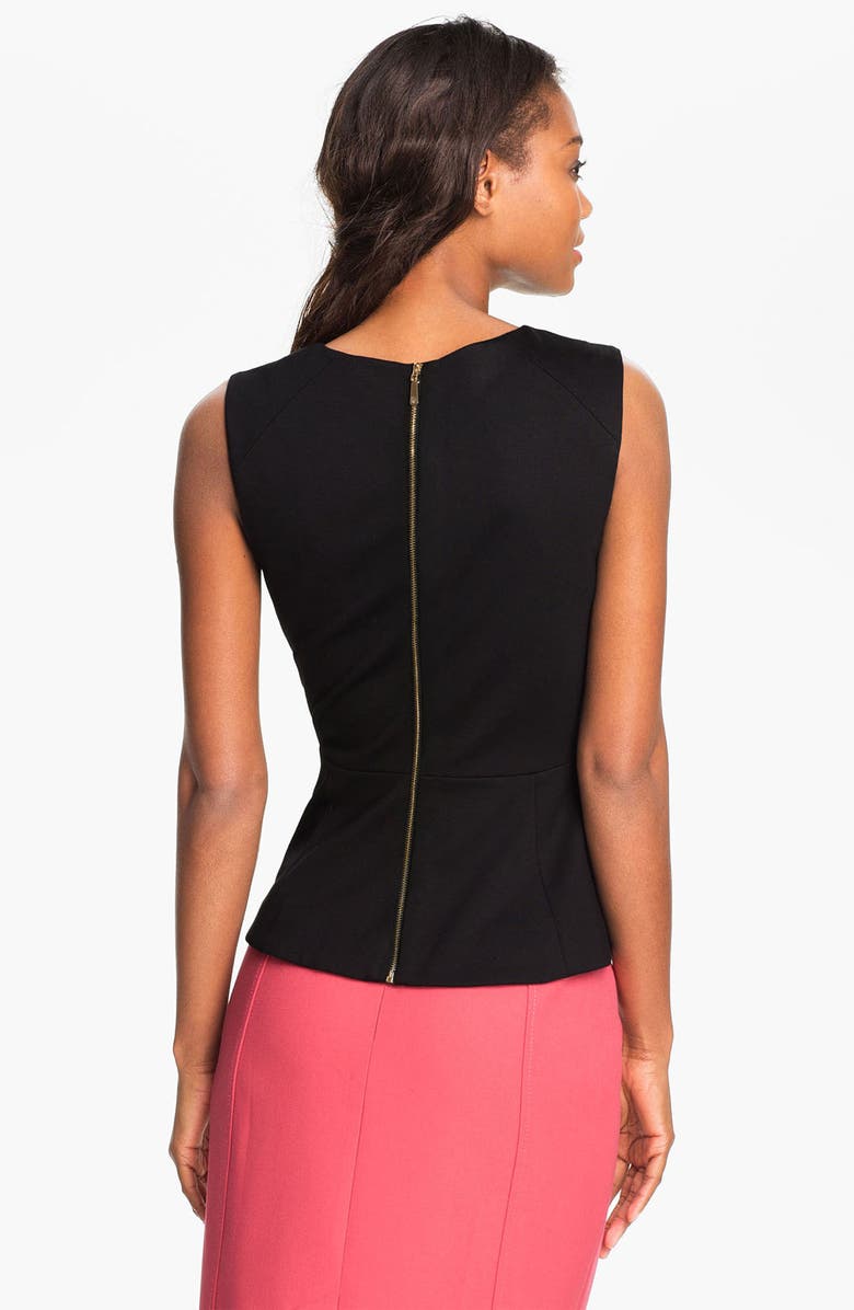Vince Camuto Ponte Knit Peplum Top, Alternate, color, 