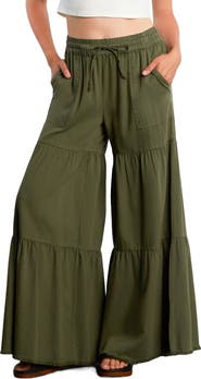 Billy T Fancy Cotton Blend Tiered Pants