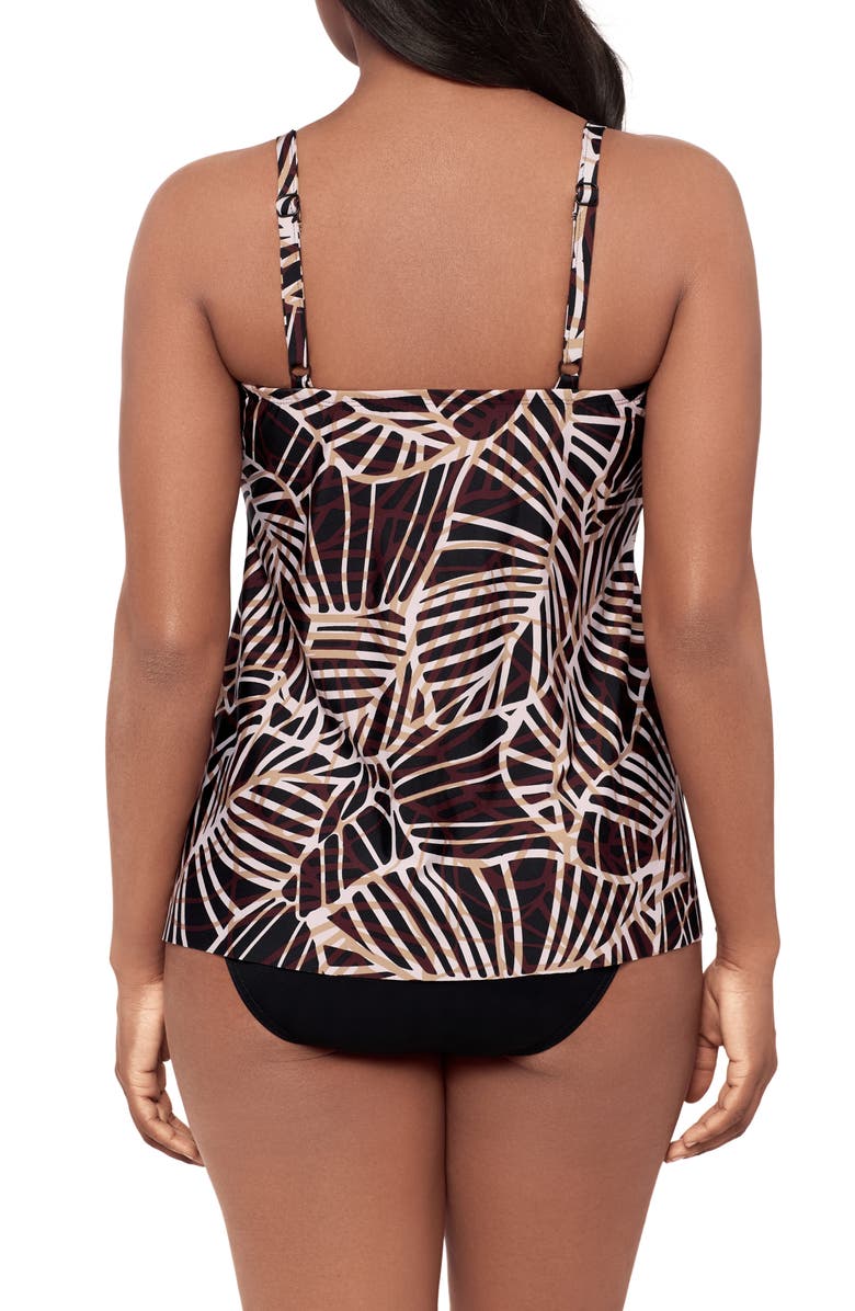 Miraclesuit<sup>®</sup> Let's Be Fronds Marina Underwire Skirted One-Piece Swimsuit, Alternate, color, Black/Multi