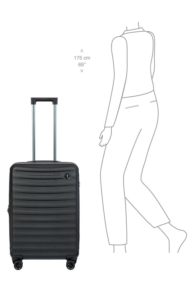 B Y Nausicaa 27 Inch Expandable Spinner Suitcase, Alternate, color, BLACK