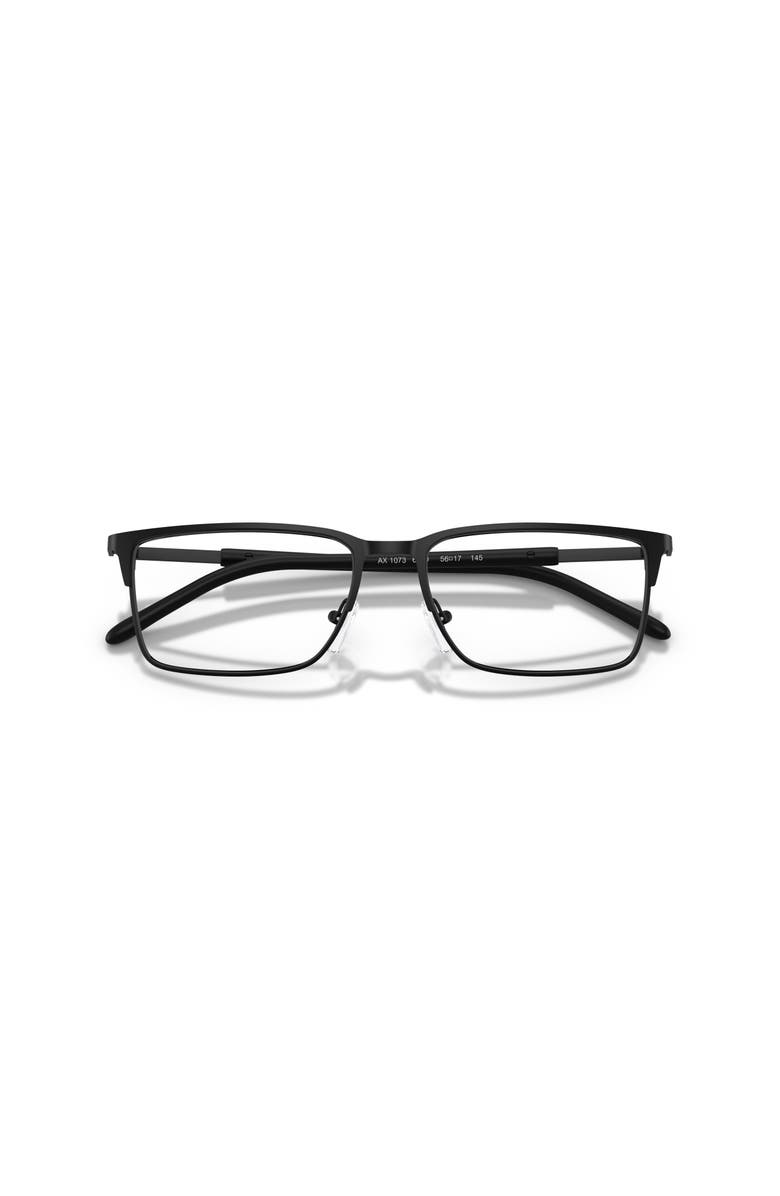 Armani Exchange 56mm Rectangle optical glasses, Alternate, color, Black