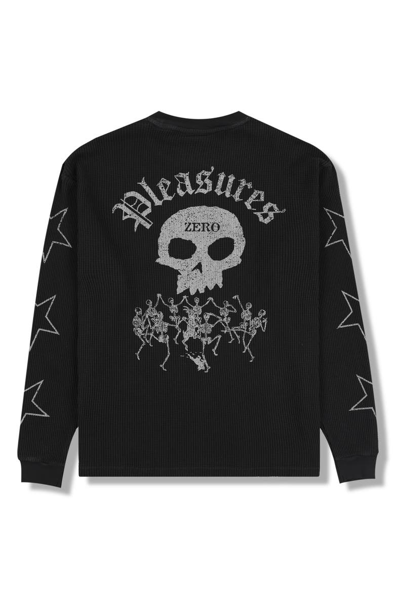 PLEASURES x Zero Misled Thermal Graphic Long Sleeve T-Shirt, Alternate, color, Black