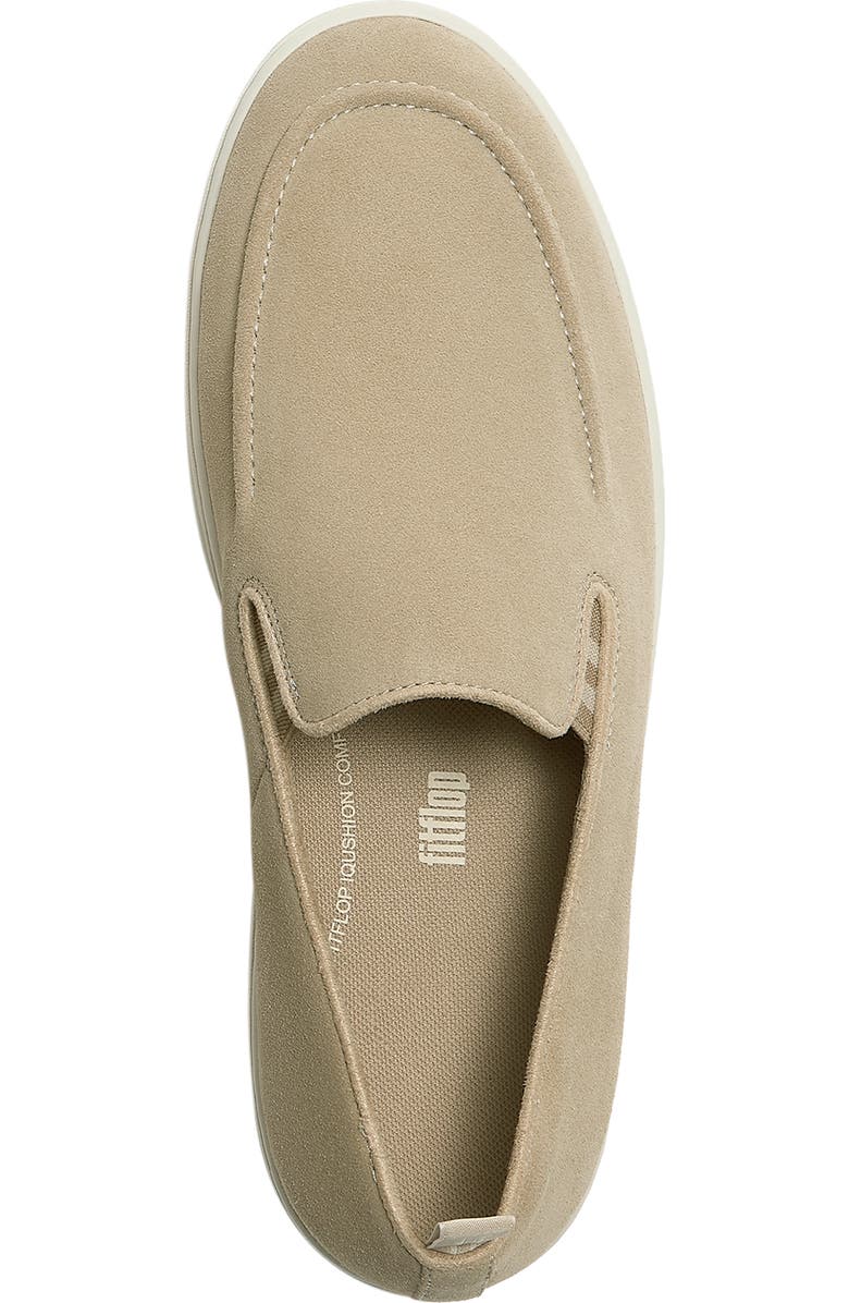FitFlop Craft Q Mens Suede Moc Loafer, Alternate, color, Faded Sand