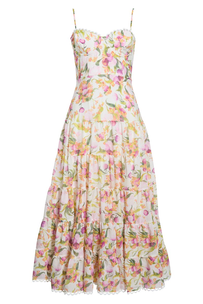 Lianna Tiered Maxi Sundress, Alternate, color, PINK MULTI FLORAL