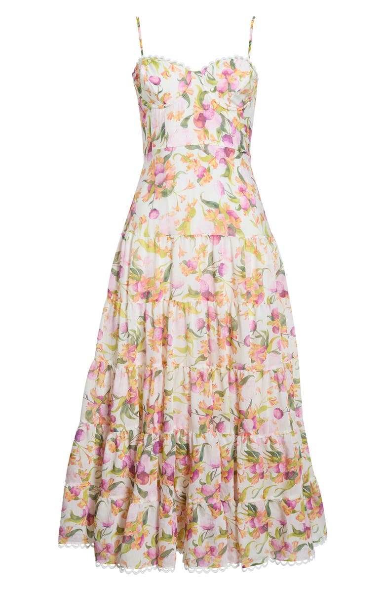 ASTR the Label Lianna Tiered Maxi Sundress, Main, color, Pink Multi Floral