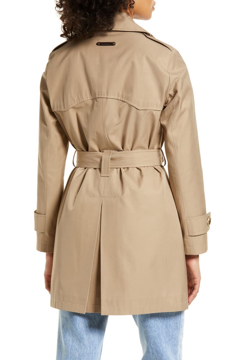 Water Repellent Tie Waist Cotton Blend Trench Coat, Alternate, color, BEIGE/ SAND