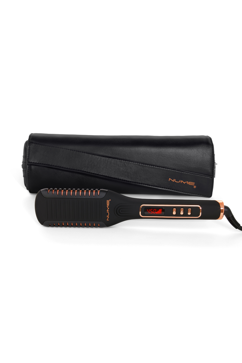 Straightening Heat Brush | Ionic Smoothing Brush, Alternate, color, Black