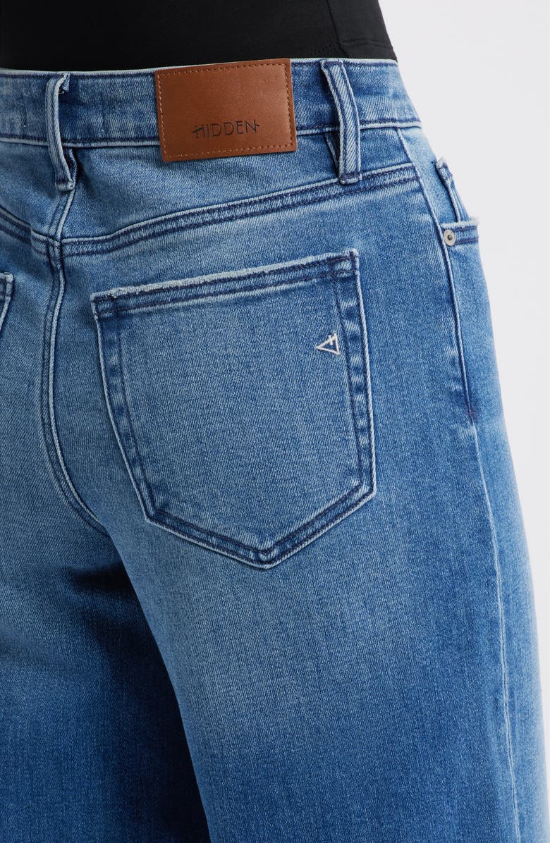 HIDDEN JEANS Cuffed High Waist Ankle Wide Leg Jeans, Alternate, color, Medium Dark