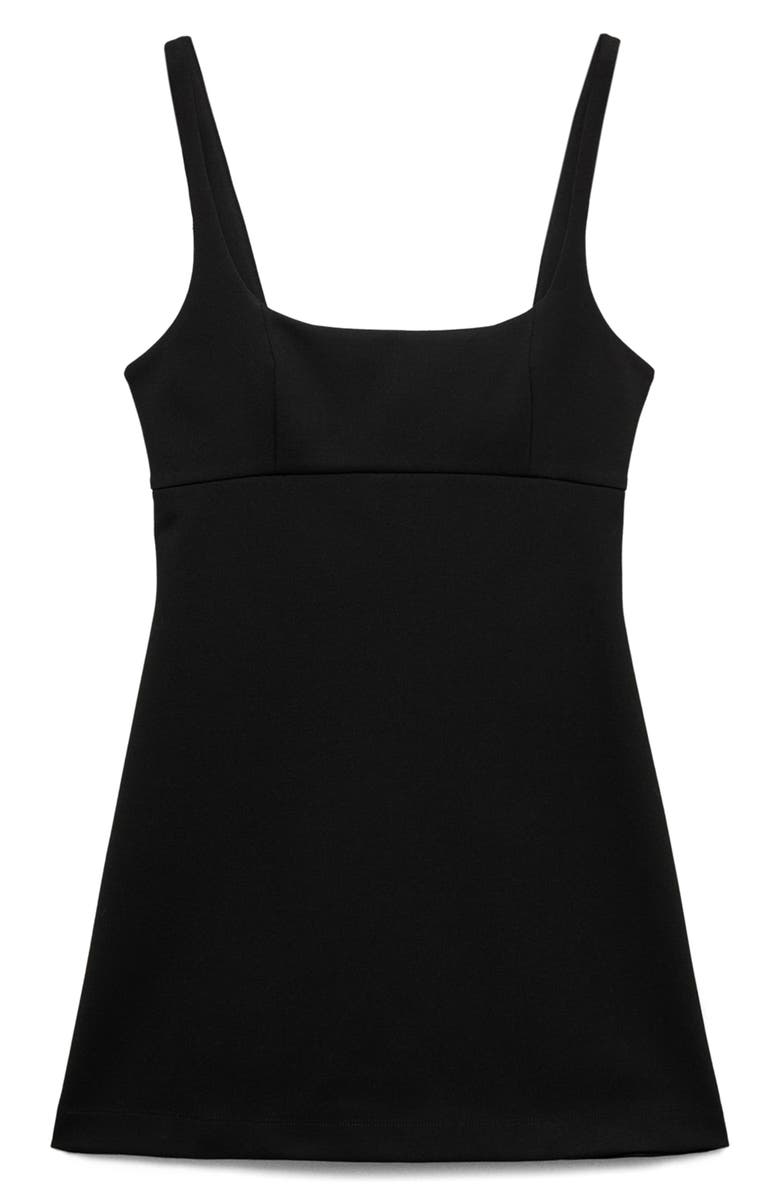 MANGO Square Neck Sleeveless Minidress, Alternate, color, 