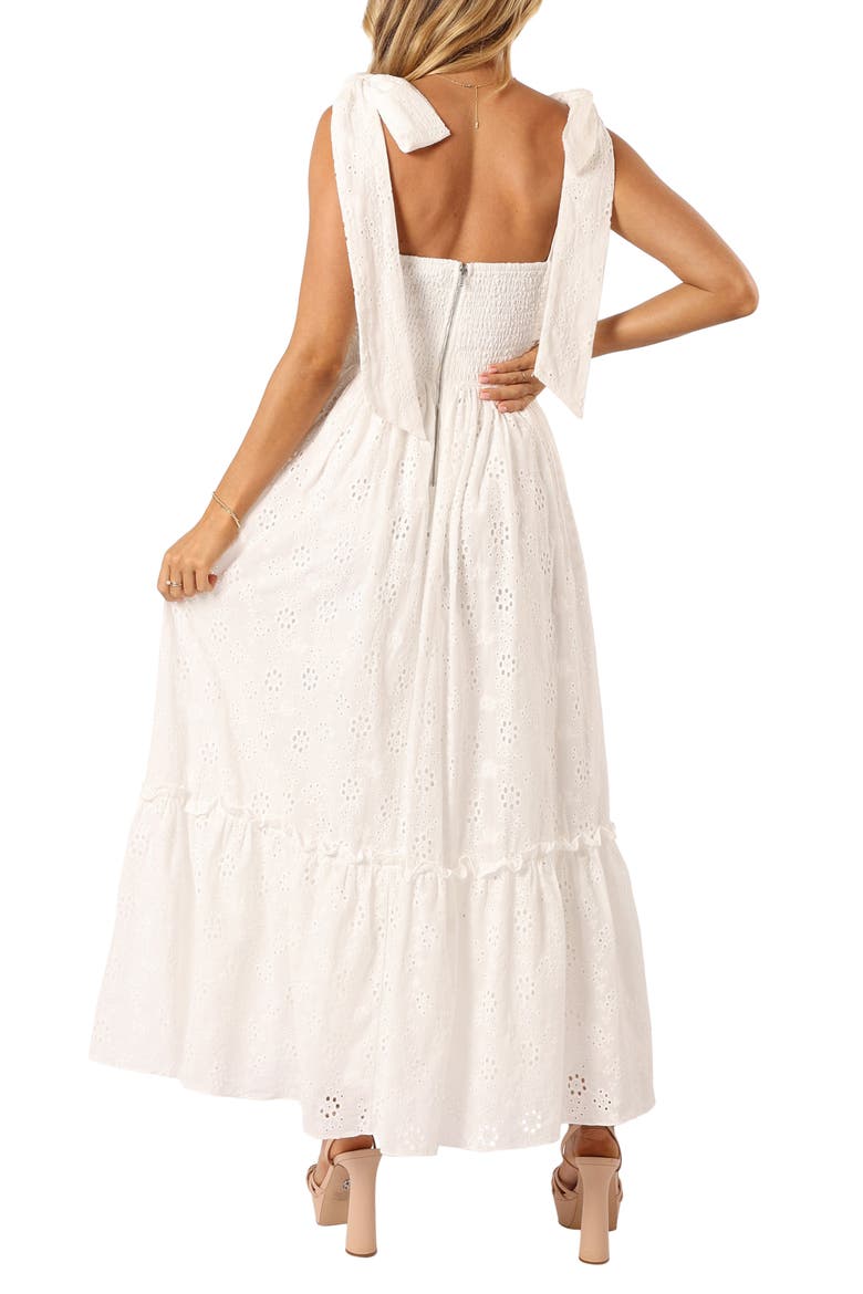 Fiora Eyelet Embroidery Maxi Dress, Alternate, color, WHITE