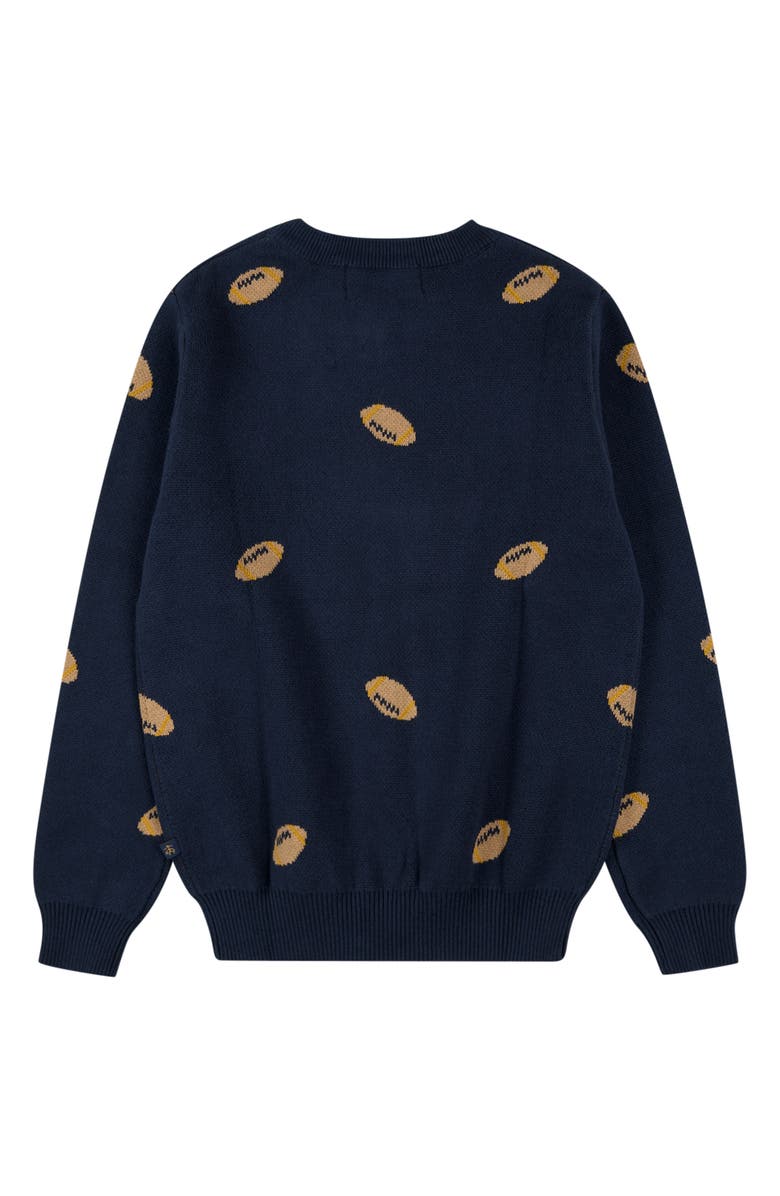 Brooks Brothers Kids' Football Logo Sweater, Alternate, color, Navy