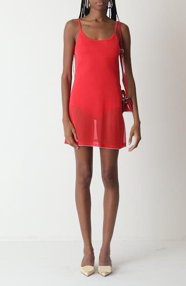 Jacquemus La Robe Maille Roupao Sheer Minidress | Nordstromrack