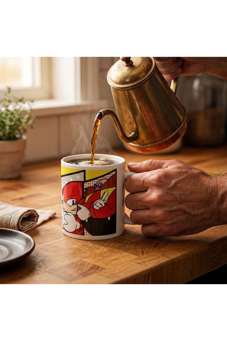 20 oz Sonic the Hedgehog Roster Ceramic Mug, Alternate, color, White