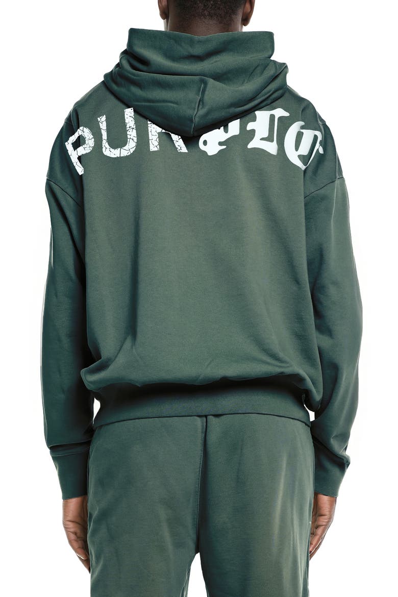 Heavyweight Fleece Graphic Hoodie, Alternate, color, GREEN