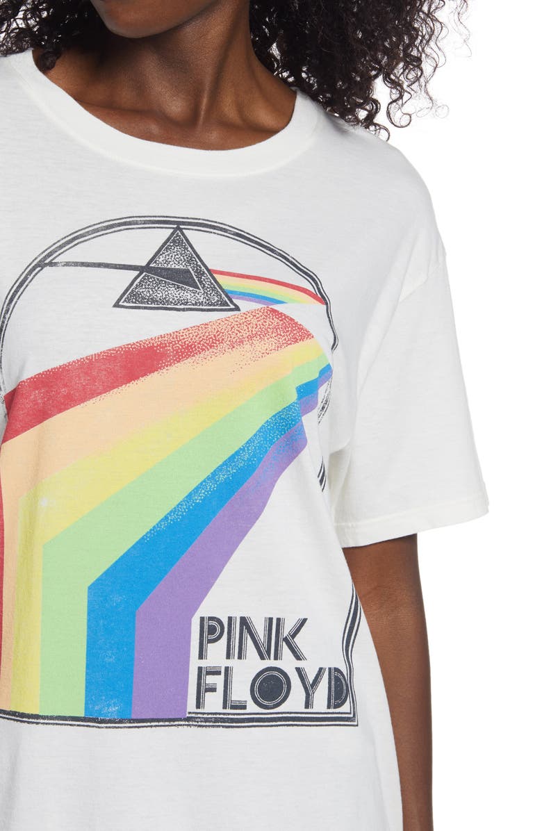 Daydreamer Pink Floyd Retro Rainbow Boyfriend Graphic Tee, Alternate, color,