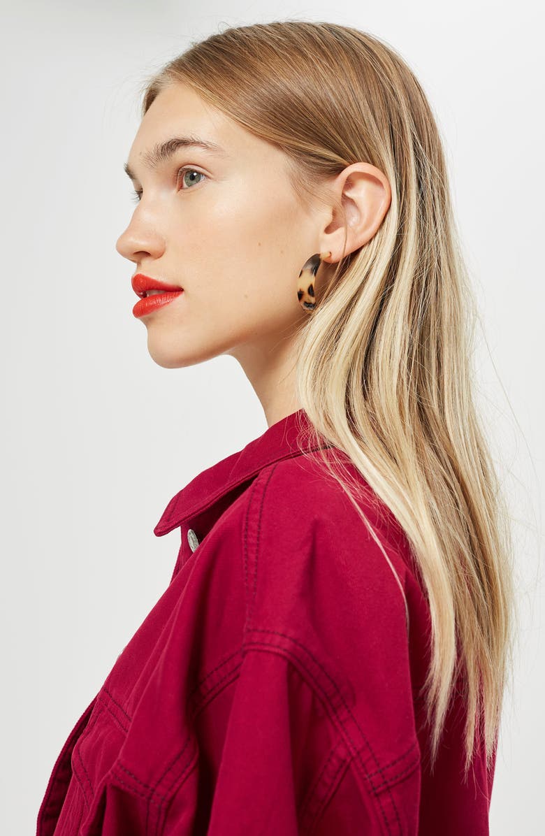 Topshop Moto Denim Jacket, Alternate, color, 