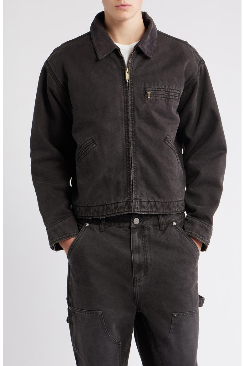 Petrol Canvas Jacket, Main, color, BLACK