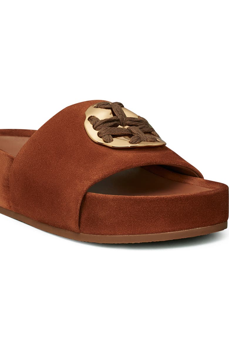 Tory Burch Double T Flatform Slide Sandal, Alternate, color,