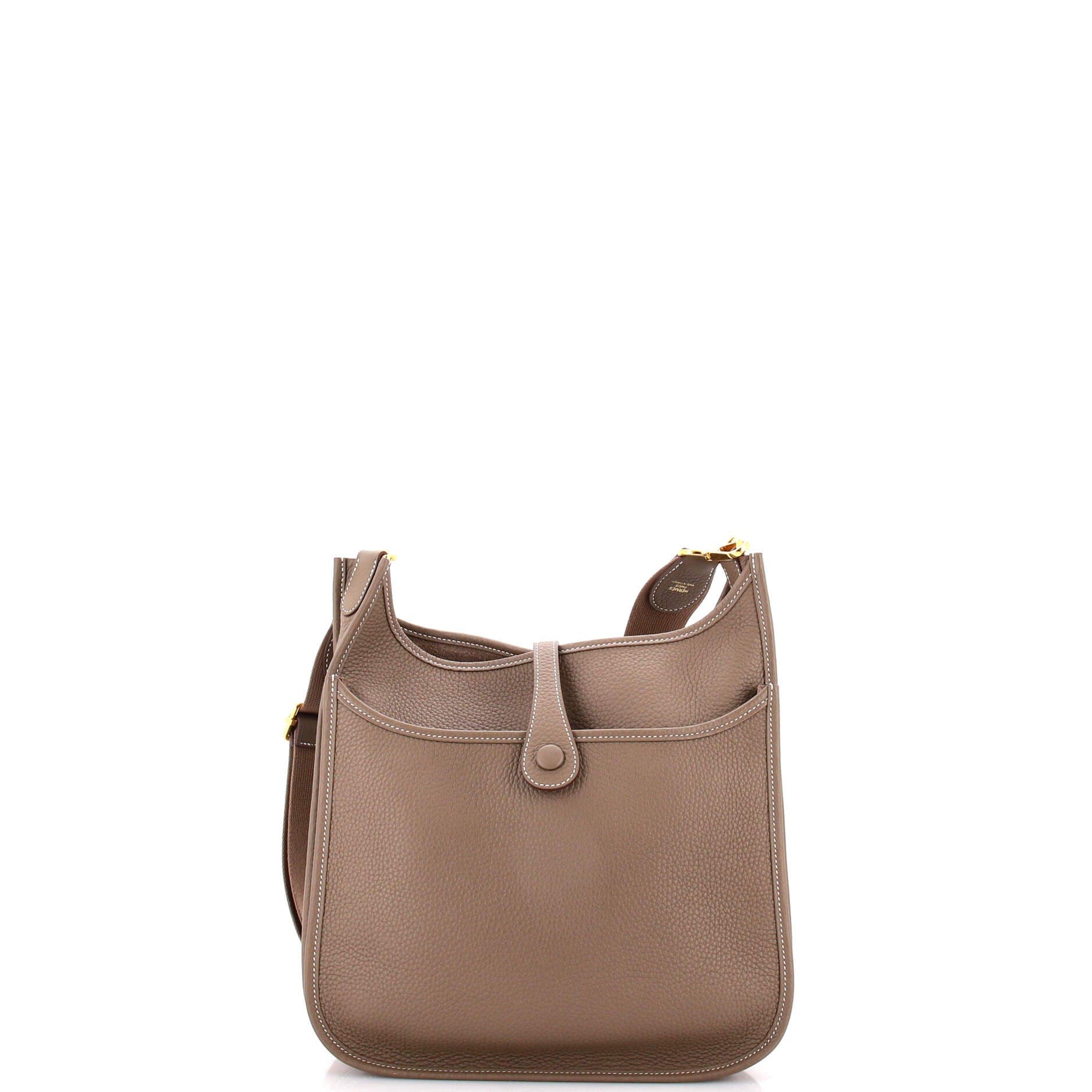 Pre-Owned Hermes Evelyne Bag Gen III Clemence PM, Alternate, color, Etoupe