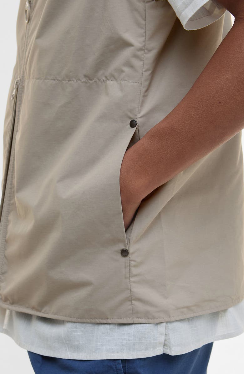 Barbour Rye Lightweight Zip Vest, Alternate, color, Concrete