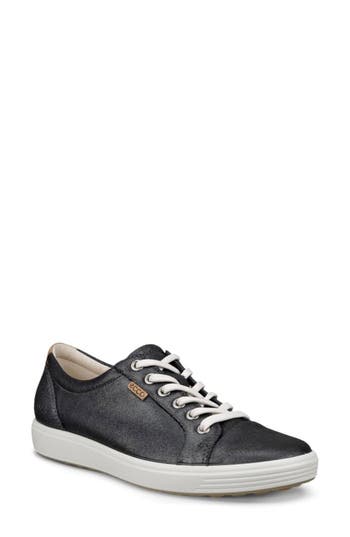 Ecco Soft 7 Sneaker In Silver Heavy