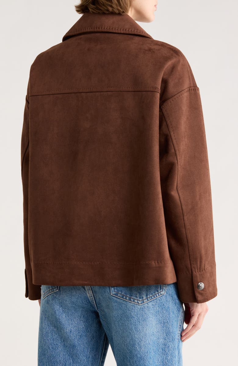 MAX STUDIO Faux Suede Jacket, Alternate, color, Sequoia-Sequoia