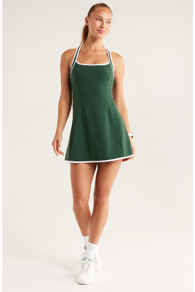 The Grace Court Dress, Main, color, GREEN PARK