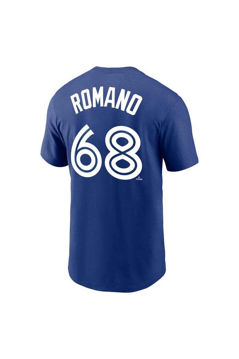 Men's Nike Jordan Romano Royal Toronto Blue Jays Player Name & Number T-Shirt, Alternate, color, Royal