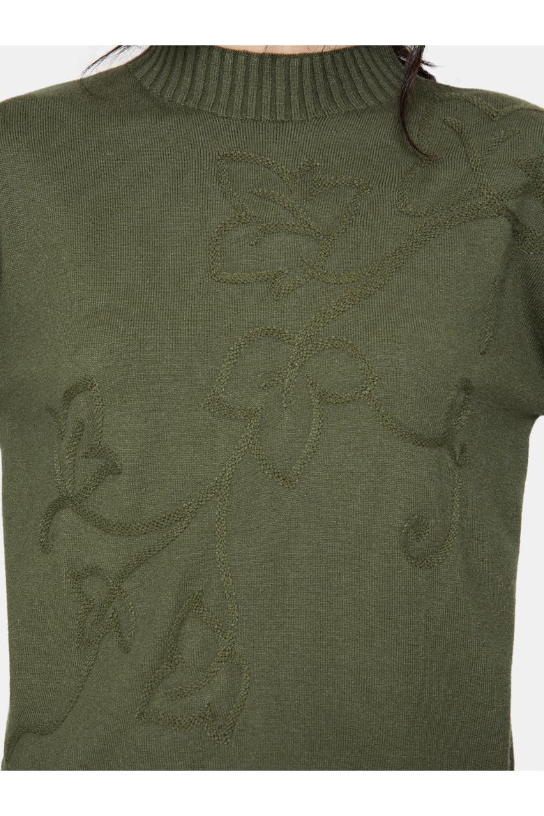 Elixir Branch Detail Knit Sweater, Alternate, color, Green