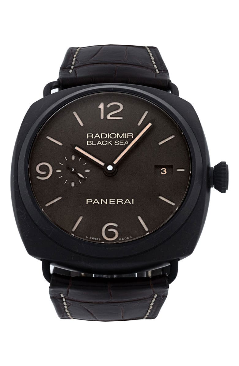 Watchfinder & Co. Panerai Preowned 2013 Radiomir PAM00505 Automatic Leather Strap Watch, 45mm, Main, color, Brown
