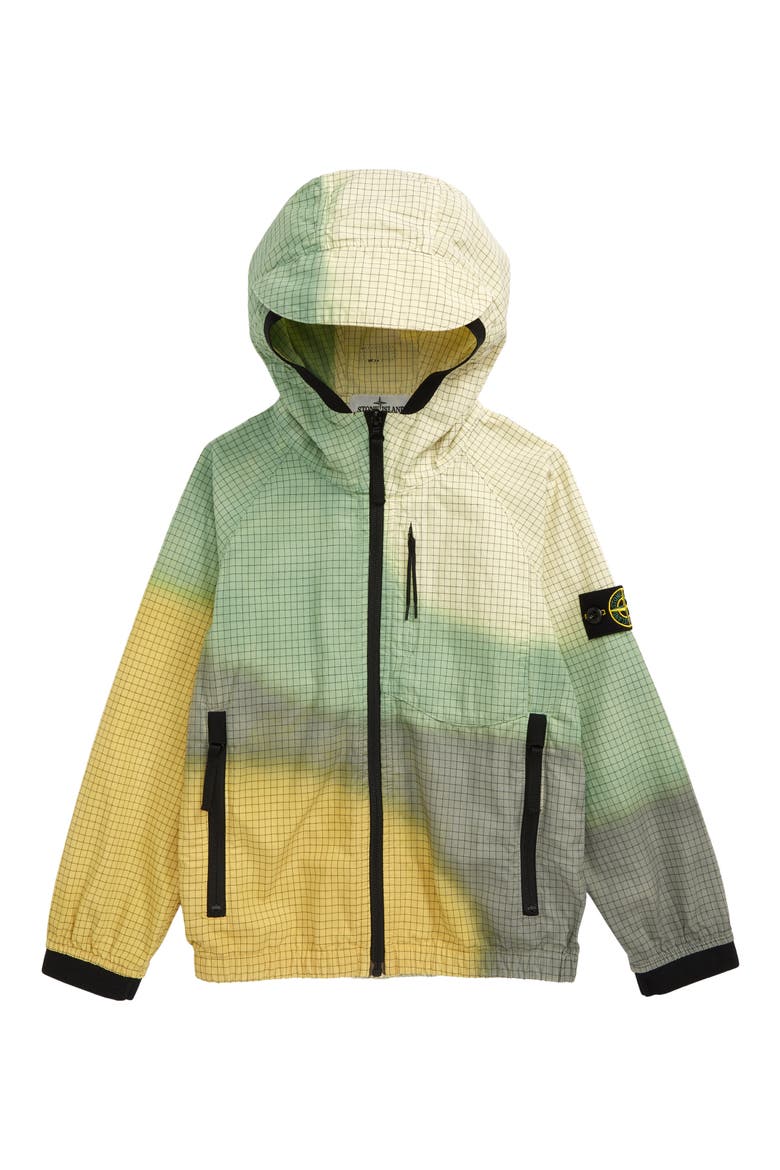 Kids' Airbrush Ripstop Hooded Jacket, Main, color, V0030 YELLOW