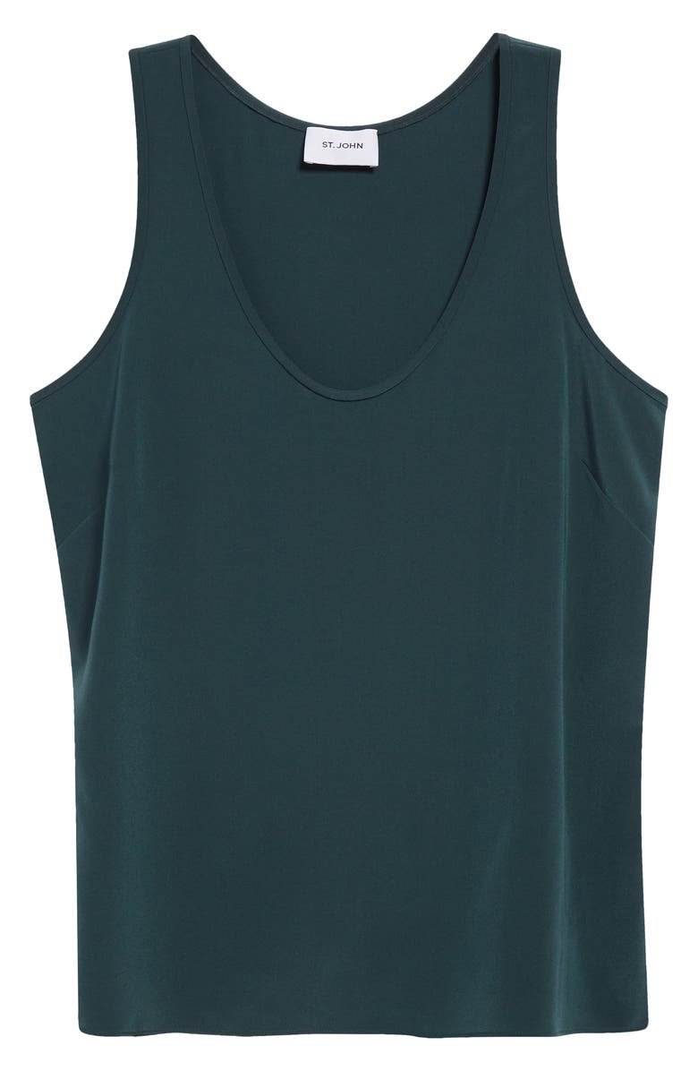 ST. JOHN Silk Crêpe de Chine Tank, Alternate, color,