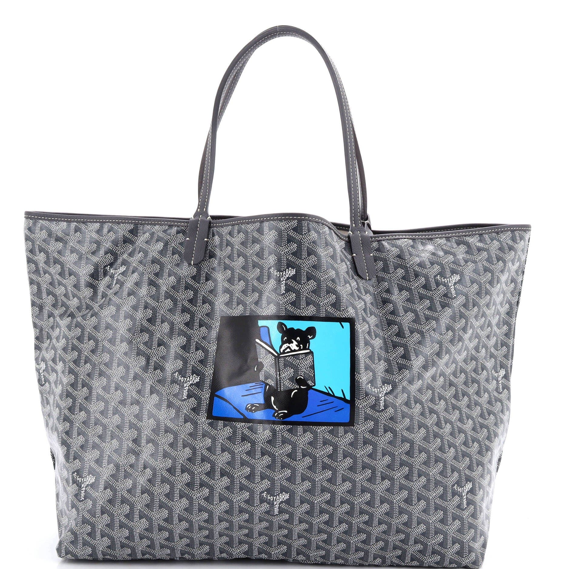 Pre-Owned Goyard Saint Louis Tote Printed Coated Canvas GM, Main, color, 