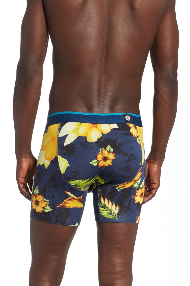 Hibiscus Smear Boxer Briefs, Alternate, color, NAVY