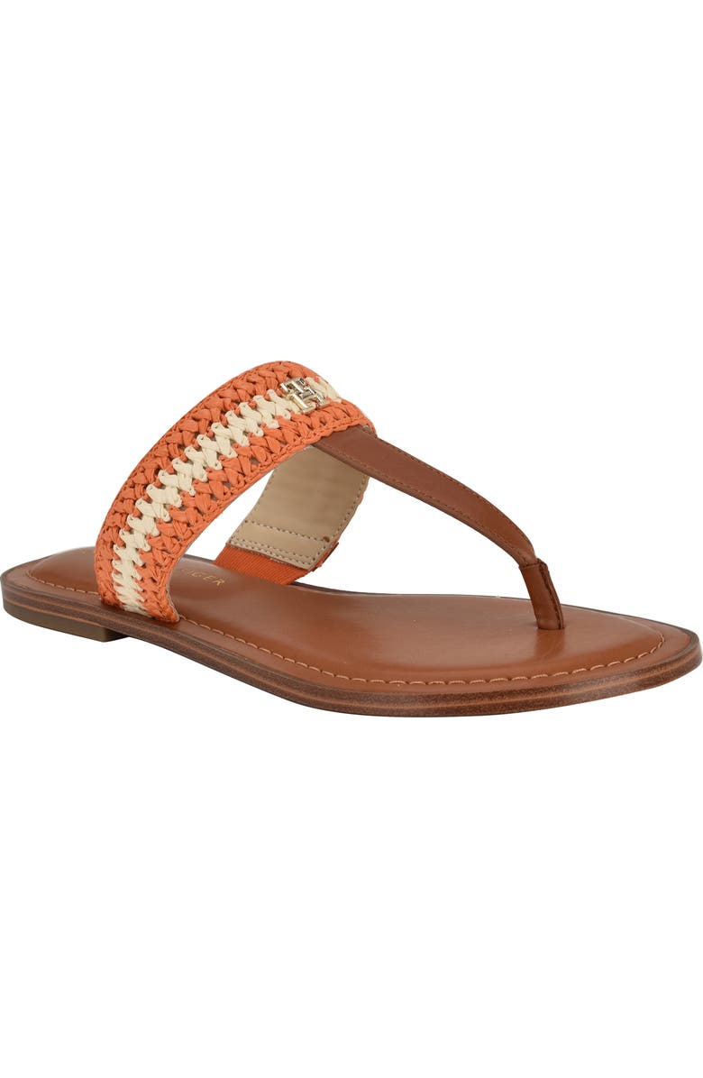 Tommy Hilfiger Gojia Flip Flop, Main, color, Ora01