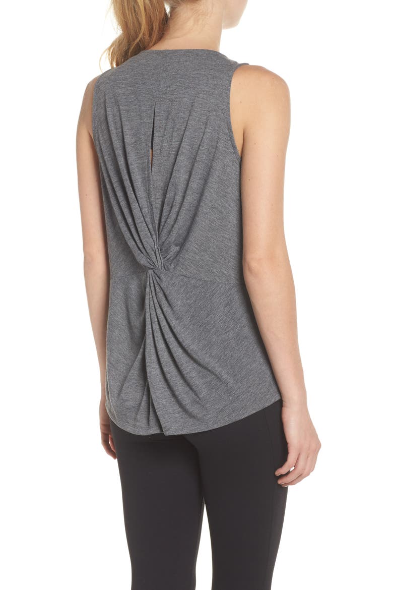 Twist Back Tank Top, Alternate, color, GREY DARK HEATHER