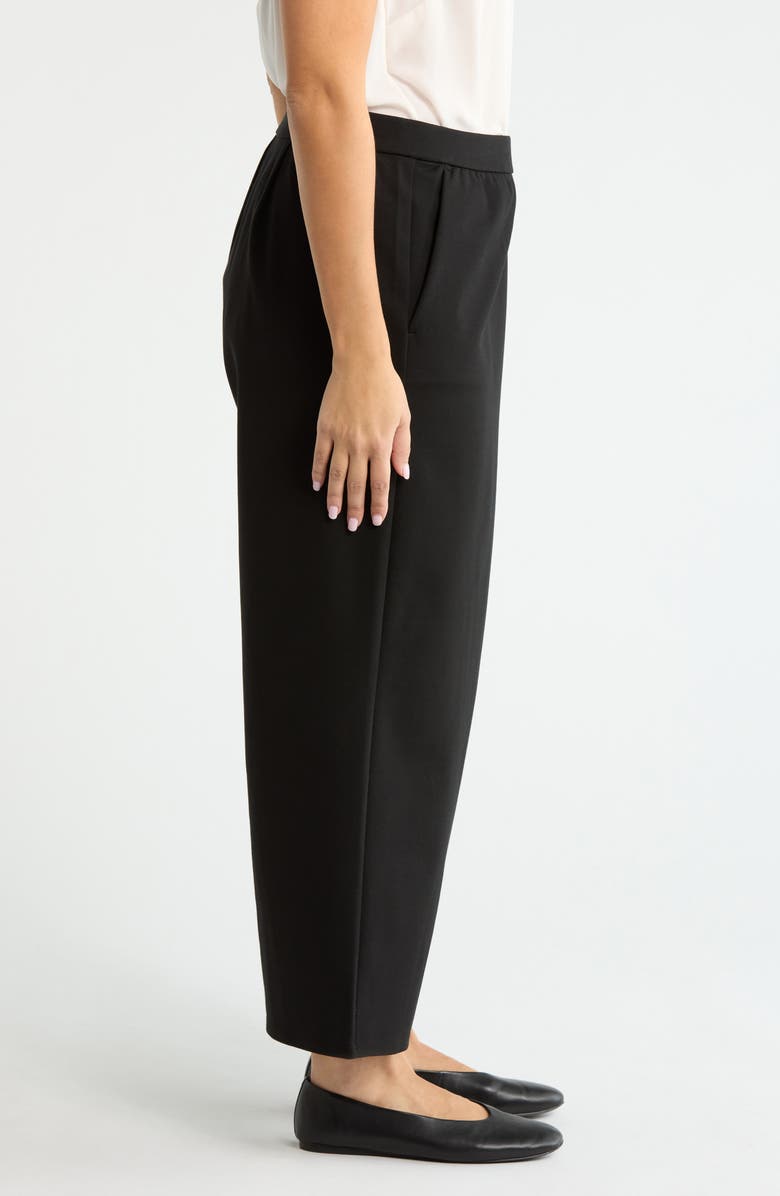Eileen Fisher Wide Leg Ankle Pants, Alternate, color, Black
