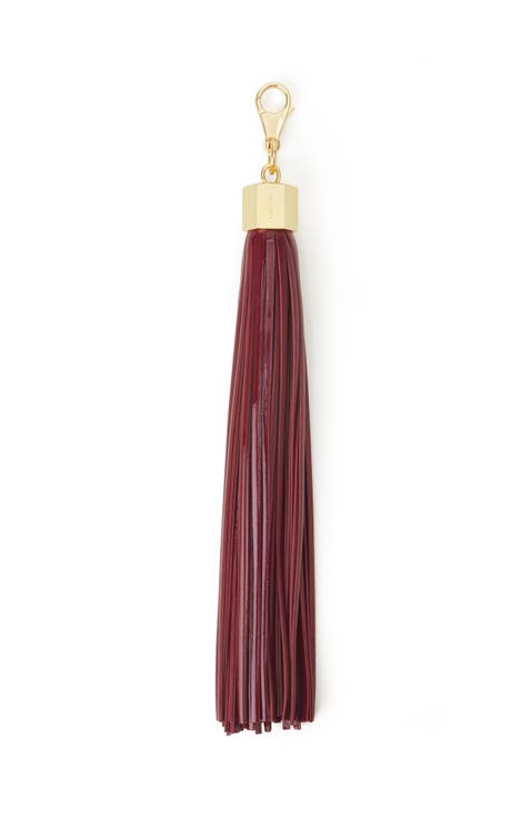 Leather Pompom Bag Charm