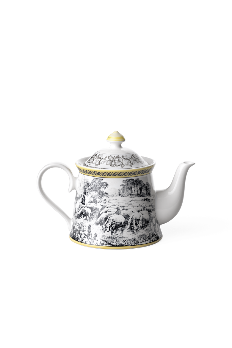 Audun Ferme Teapot, Alternate, color, White