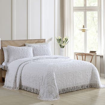 Medallion Cotton Chenille Bedspread
