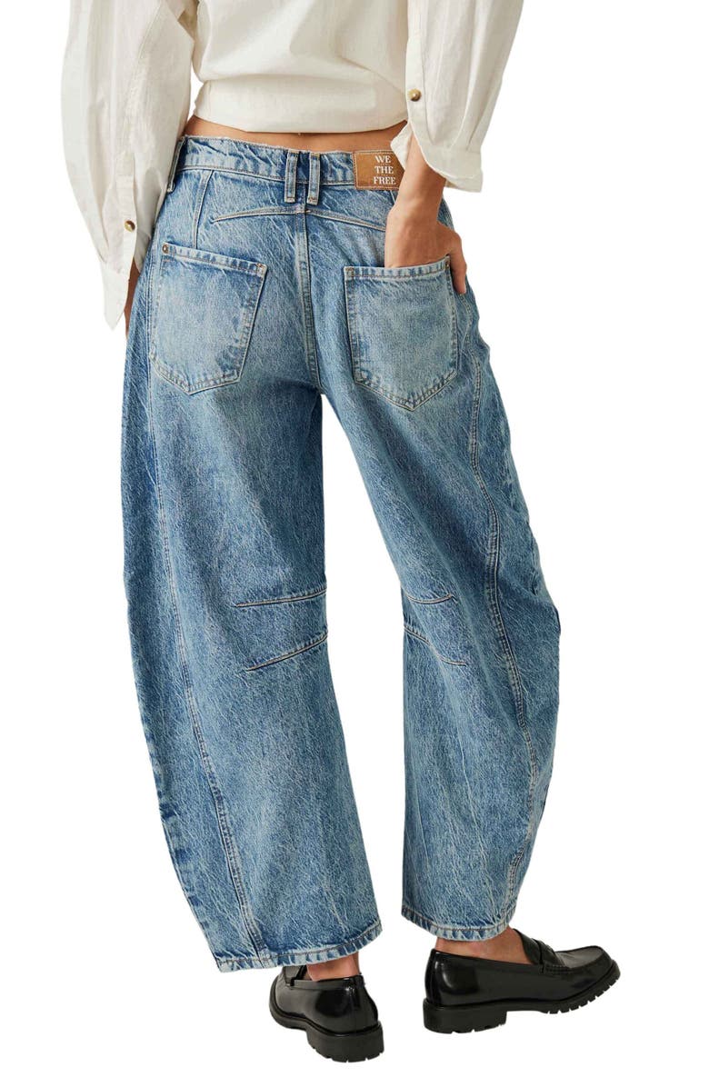 Good Luck Mid Rise Barrel Leg Jeans