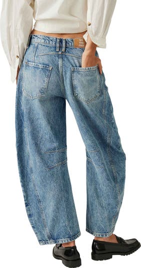 Good Luck Mid Rise Barrel Leg Jeans