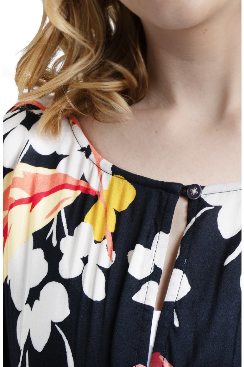 Floral Print Cover-Up Kaftan, Alternate, color, BLACK COMBO