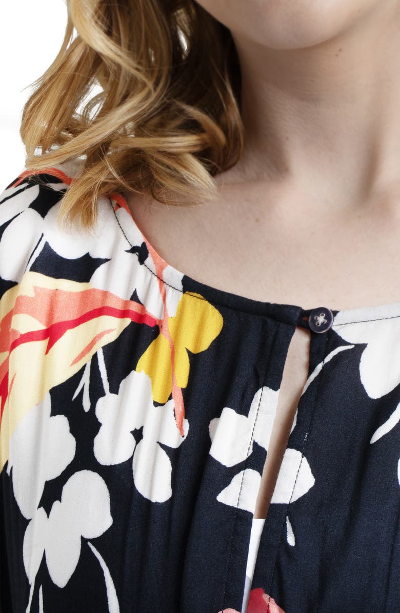 SAACHI Floral Print Cover-Up Kaftan, Alternate, color, Black Combo