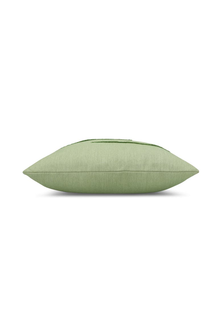 Micro Fringe Square Indoor & Outdoor Square Woven Accent Pillow with chenille accents, Alternate, color, Meadow