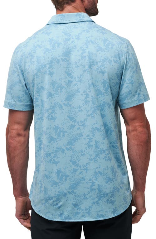 Travismathew Braddah Short Sleeve Stretch Cotton Blend Button-up Shirt In Cameo