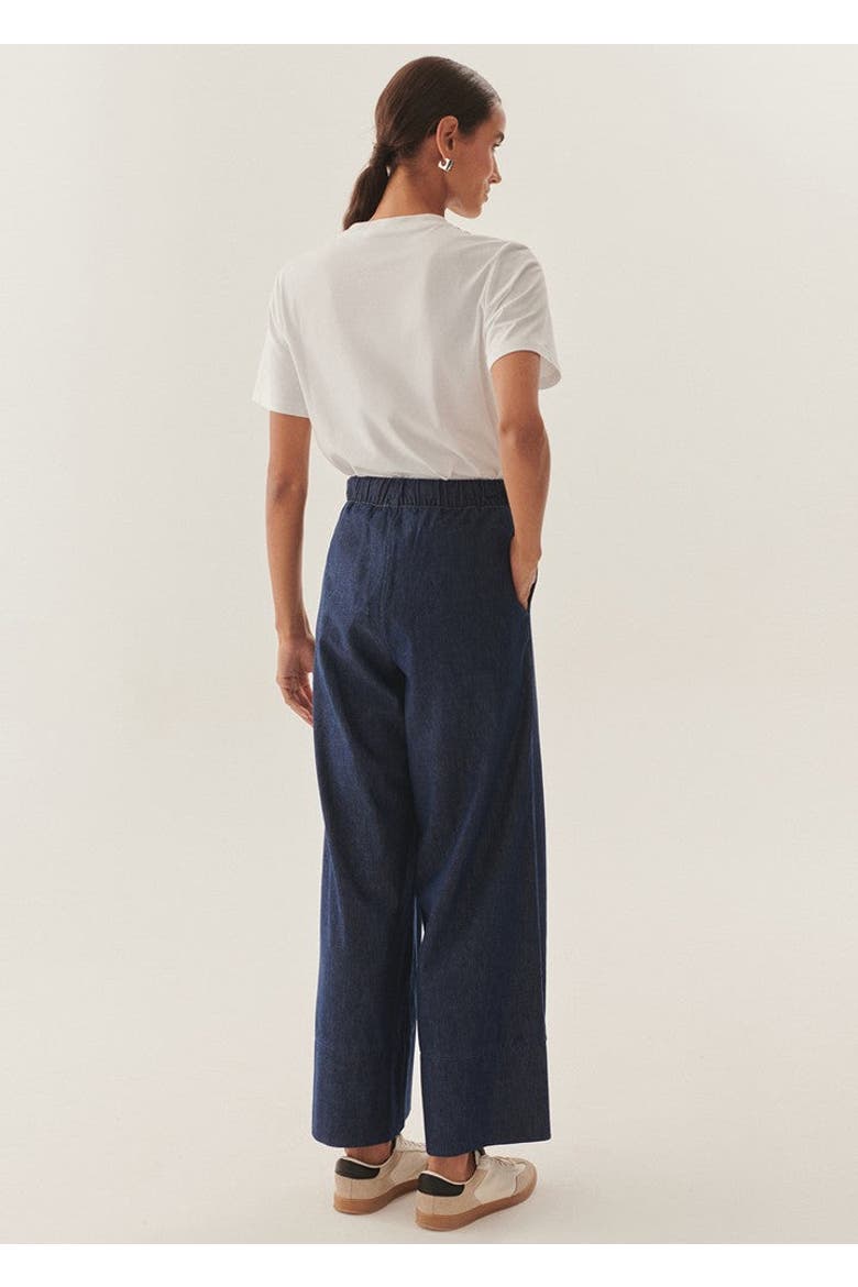 Esmeralda Drawstring Palazzo Pants, Alternate, color, INDIGO